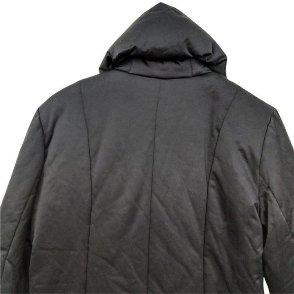 Dana Buchman Womens Softshell Long Jacket Small Black Snap Lined Long Sleeve - Picture 9 of 12